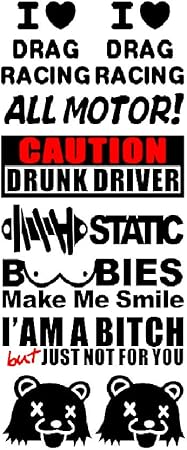 Amazon Jdmカッティングステッカー文字きり ガラスデカール車バナー レーシング世田谷 ブラック文字i Love Drag ステッカー デカール 車 バイク