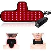 Tamthna Red Light Therapy for Neck & Wrist, Rechargeable 5000mAh Battery Infrared Red Light Therapy Belt for Body, Portable Near Infrared Neck Wrap for Home and Office