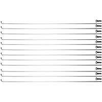 Mr Cycling World Bike Spokes & Nipples - 14G (2mm) J-Bend, UCP Silver, 176mm Length, Pack Of 12 Spokes & 12 Nipples