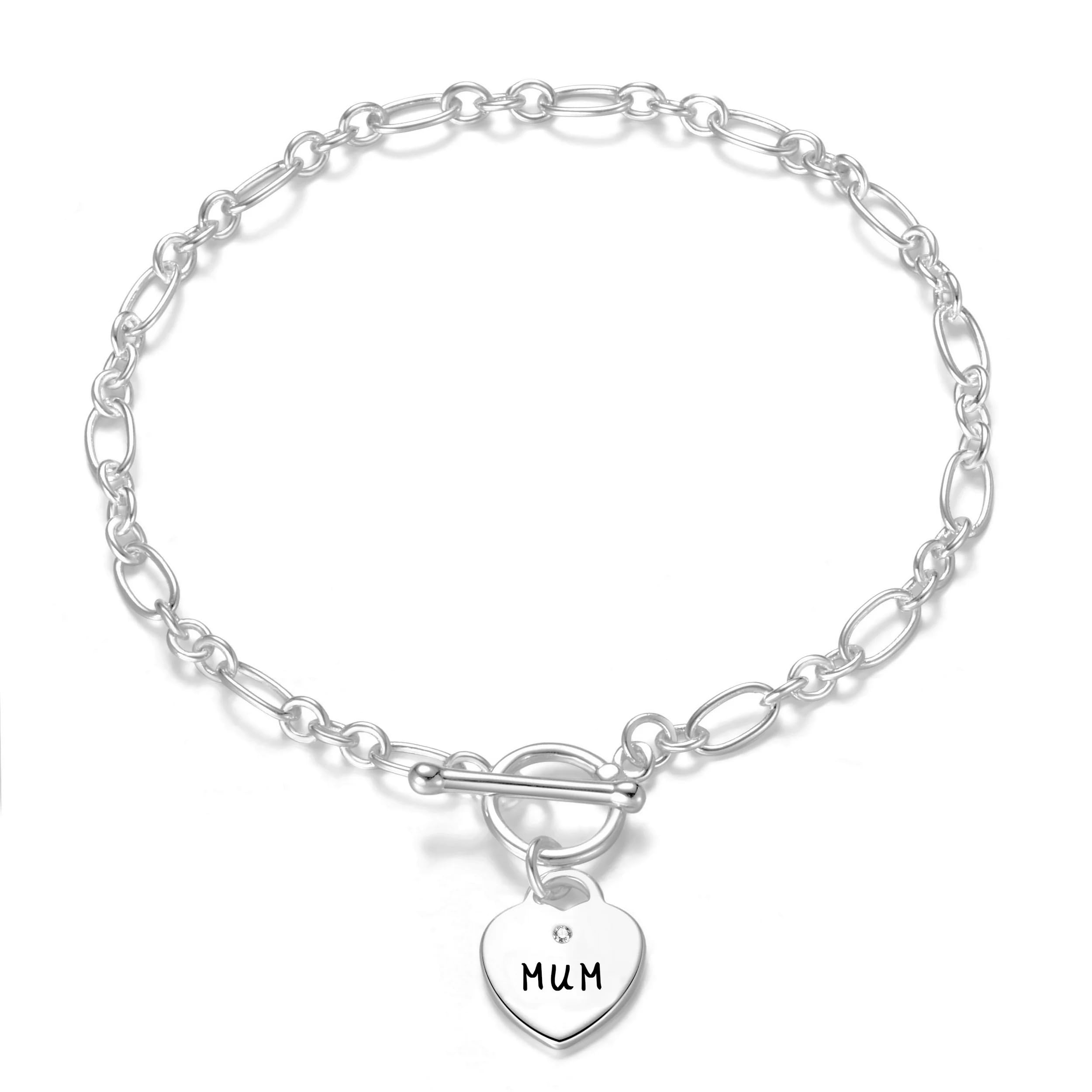 Philip Jones Mum Charm Bracelet Created with Zircondia® Crystals
