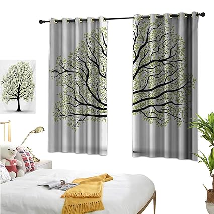 Amazon Com Blackout Draperies For Bedroom Tree Of Life 72 X 72