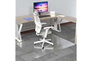 HOMEK Office Chair Mat for Low Pile Carpet, 48” x 36” Transparent Office Desk Chair Mat for Carpeted Floors, Studded Carpet Floors Protector Mat for Home & Offices