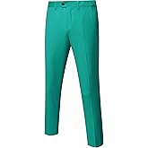 MY'S Mens Suit Pants, Classic Expandable Waist Dress Trousers, Slim Fit Tuxedo Pants