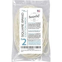 Amazon.com: PremiumCraft Square Braid Cotton Candle Wick - #4