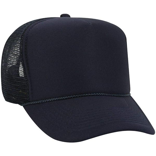 OTTO Cotton Blend Twill 5 Panel Pro Style Mesh Back Trucker Hat