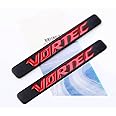 Yoaoo 2Pack OEM Black Red Vortec Emblems Badge 3D Compatible with 2500Hd Sierra Silverado Truck Liter Badge