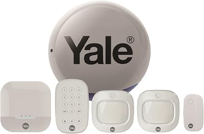 Yale IA-320G Sync Smart Home Alarm 6 Piece Kit Grey Siren Hub Contacts