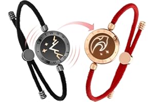 TOTWOO Long Distance Touch Bracelets for Couples, Vibration & Light up for Love Couples Bracelets | Long Distance Relationship Gifts for Girlfriend Bluetooth Pairing Jewelry