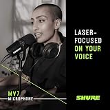 Shure MV7 USB/XLR Podcast Microphone with Built-In Headphone Output view 6
