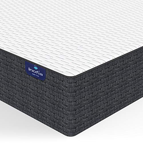 Inofia Queen Size Mattress, 10 Inch Cool Sleep High Resilience Memory