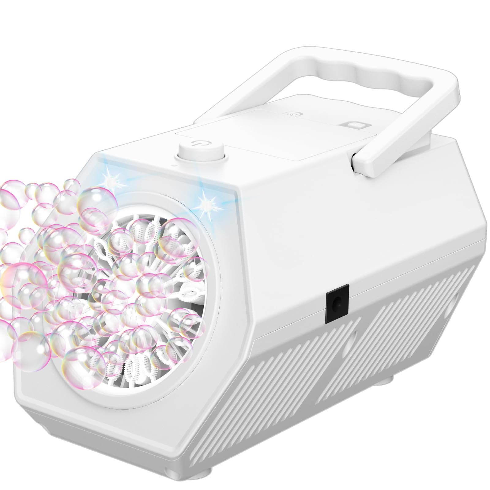Bubble Machine - 18000+ Bubbles Per Minute, Bubble Machine for Kids, Automatic Bubble Machine, Portable Bubble Makers, Powered by USB or Batteries (White) — image 1