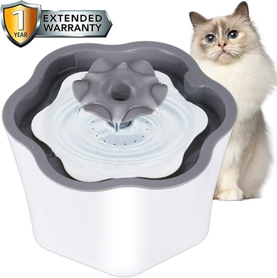 Amazon Fontaine à Eau Pour Chat Fontaine à eau pour chat avec filtre 2L Intelligent Power Off Pompe