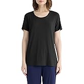 Latuza Women's Soft Comfy Pajama Tops Scoop Neck Sleep Tee Shirt