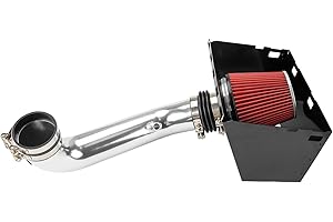 Torchtree Cold Air Intake Kit with Filter Heat Shield for 2011-2018 Ram 1500/2500/3500 (Red)