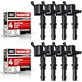 MAS Set of 8 Straight boot Ignition Coil Pack DG511& 8 Motorcraft Platinum Spark Plugs SP515 SP546 Compatible with Ford Expedition F150 F250 Super Duty Lincoln 3L3E12A366CA C1541 FD508 UF537