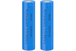 AFSONGOO 18650 Battery 3.7 Volt 2 Packs 18650 Flat Top Battery 3600mAh 18650 Rechargeable Batteries 18650 for Flashlights, Headlamps, Doorbells, RC Cars