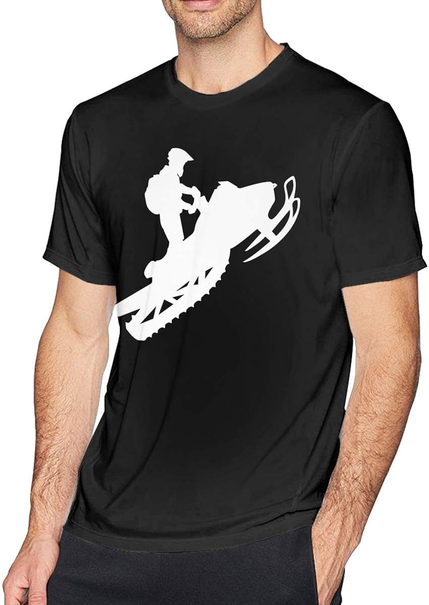 Snowmobile Fashionable Men's Short Sleeve TShirt Clothing Classic Crew