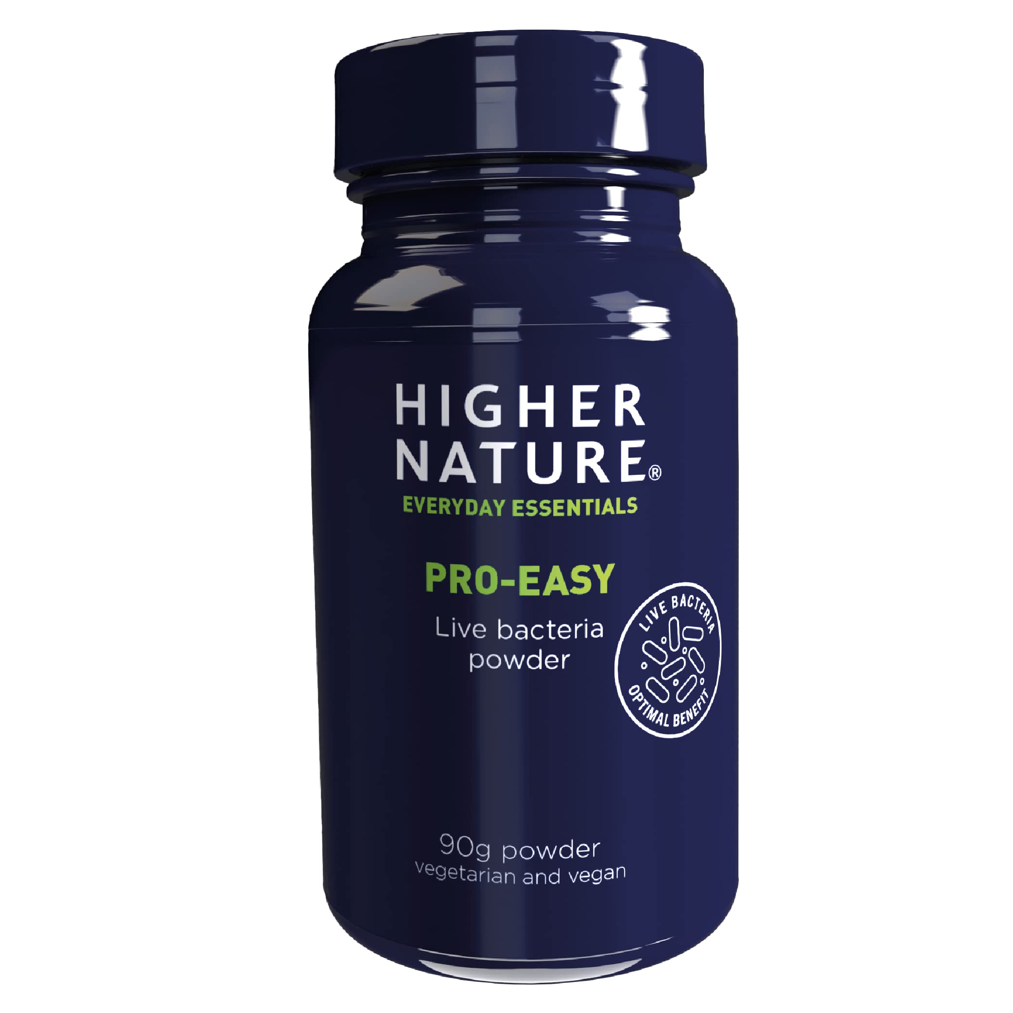 Higher Nature - Pro-Easy - Multi-Strain Live Bacteria Powder - Probiotics for Gut Health - Suitable for The Whole Family - 90g Powder