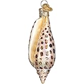 Old World Christmas Junonia Shell Glass Blown Ornament for Christmas Tree, Handcrafted Holiday Decoration, Seashell Collection