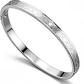 ELARLACE 18K Gold Bangles for Women Friendship Love Bangle Bracelets Stainless Steel Bangles Jewelry Birthday Gifts for Women Stocking Stuffers
