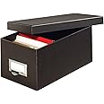 Globe-Weis/Pendaflex Fiberboard Index Card Storage Box, 4 x 6 Inches, Solid Black (4X6BLA)