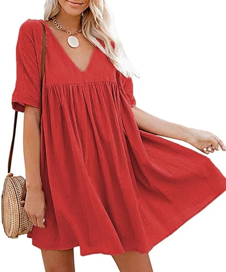 pleated babydoll dress