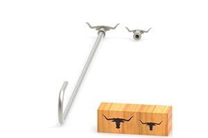 PKPKAUT 2Pcs Mini 1" & 1.3" Branding Irons, Longhorn Head Custom Wood Branding Iron Personalized for Wood Working, Leather Hats, Felt, Cowhide, BBQ & Bread Logo, Steak Branding Iron for Food (007#)