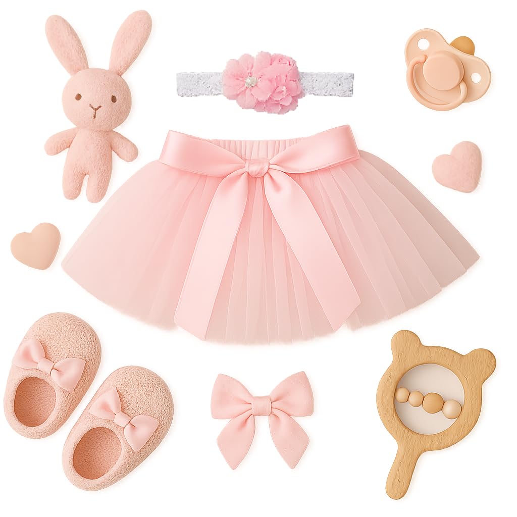 Newborn Baby Tutu Clothes Skirt Headdress Flower Photo Photography Prop Outfit (8)