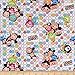 Disney Tsum Tsum Group Toss With Logo White Fabric By The Yard