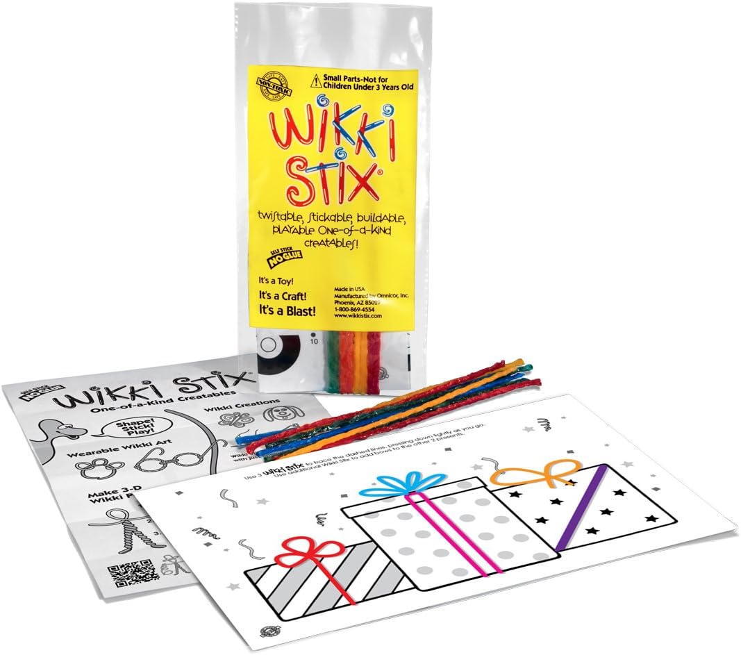 WikkiStix 108 Birthday Fun Favors, Pack of 20 Molding & Sculpting Sticks: Toys & Games
