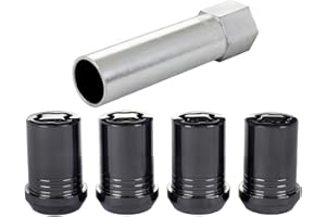 McGard 25354 Chrome/Black Tuner Style Cone Seat Wheel Locks, M12 x 1.25 Thread Size, Set of 4