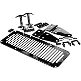 RAMPAGE PRODUCTS Complete Hood Kit for Jeep Wrangler/CJ | Hood Stops, Hinges, Vent, Footman Loop, and Windshield Tie Downs, Steel, Black | 7699 | Fits 1987-1995 Jeep Wrangler YJ