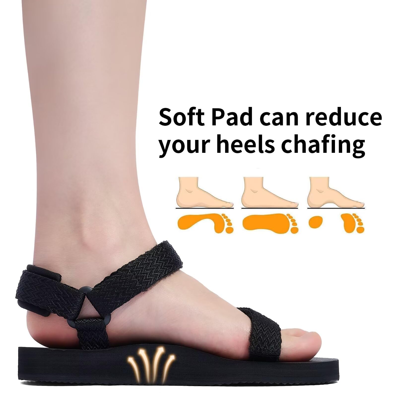 Women's Original Sport Sandals Hiking Sandals with Arch Support Yoga Mat Insole Light Weight Outdoor Water Shoes