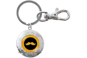 Mustache BFF Locket Keychain, Relationship Locket Keychain,Picture Locket Keychain,Dainty Locket Keychain,Gift for her,Delica