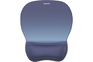 TECKNET Gel Mouse Pad with Wrist Rest, Ergonomic Office Mousepad with Wrist Support - Non-Slip & Smooth Surface Comfortable Desk Accessories Mat for Office, Gaming and Study - Gradient
