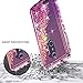 NageBee Quicksand Liquid Floating Glitter Flowing Sparkle Bling Diamond Cute Case w/[Tempered Glass Screen Protector] For ZTE ZMax Pro, ZTE Carry Z981, ZTE Blade X Max (Z983) -Pink/Purple