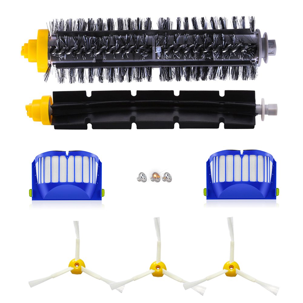 Replacement kit for iRobot Roomba series 600 Includes 2pcs Filter, 3pcs Side Brush, and 1pcs Bristle Brush and Flexible Beater Brush sold by CNASA