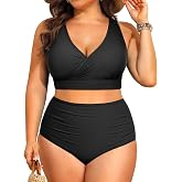 Tempt Me Plus Size High Waisted Bikini - Women Two Piece Swimsuit Tummy Control Bathing Suit 2025 Swimwear