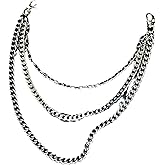 ZeriLion Pants Chain, Goth Punk Chains for Jeans, Hip Hop Layered Pocket Wallet Chain Belt Accessories for Men Women Eboy Egirl
