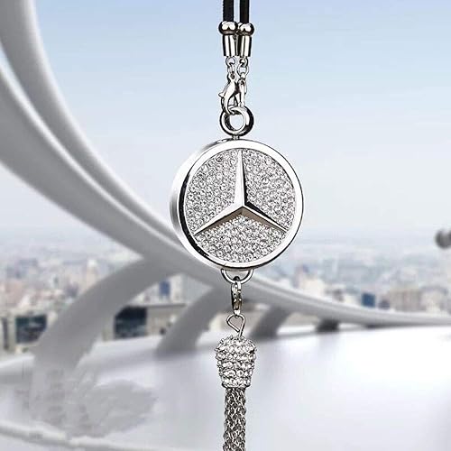 Fitracker Car logo Perfume Air Freshener Rearview Car Mirror Pendant with Gift Box