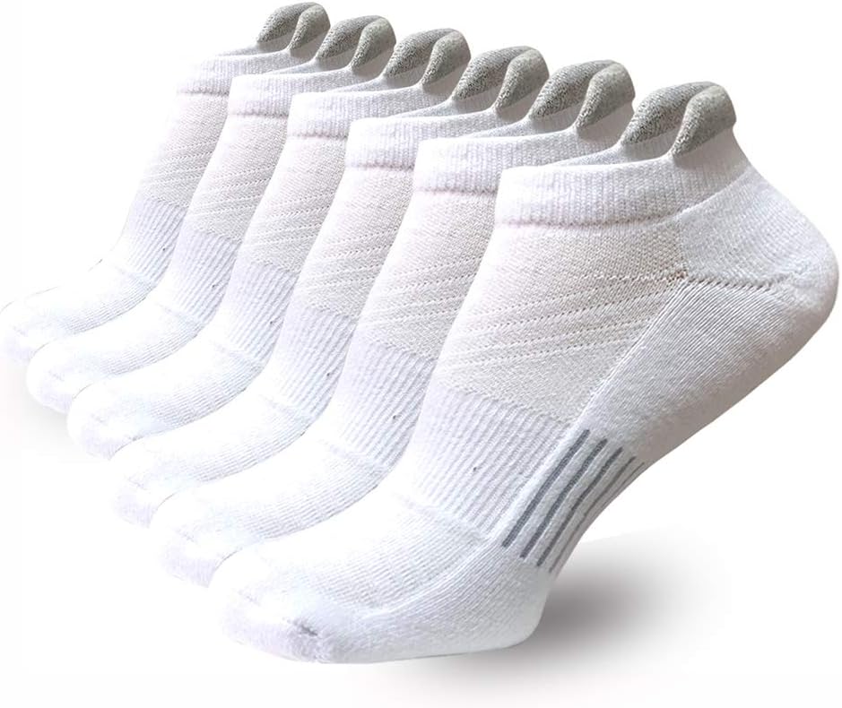 Men's Performance No Show Athletic Socks Running Sports Comfort Cushioned Tab Socks L and XXL