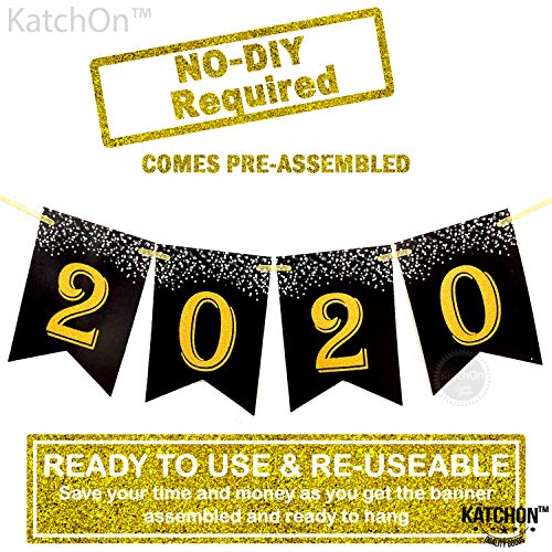 2020 Banner Sign - No DIY | Real Glitter | New Years Eve Party Supplies 2020 | Graduation Banner | G - //medicalbooks.filipinodoctors.org