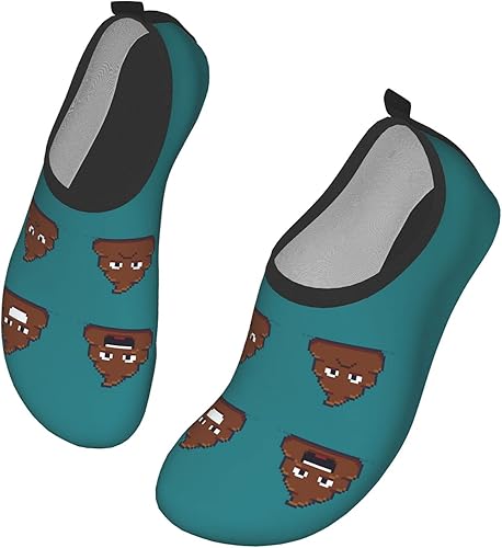 Amazon Hashin ウォーターシューズ マリンシューズ サーフブーツ ユニセックス 速乾 軽量 通気性 滑り止め 釣り シューズ 水陸両用 男女兼用 旅行 海水浴 室内用 顔文字 うんこ うんち 臭い 画素 シューズ バッグ