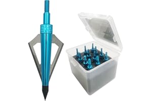 Flying Swifts Hunting Broadheads 3 Blades Archery Broadheads 100or125 Grain 12PK Screw-in Arrow Heads Arrow Tips Compatible with Traditional Bows and Compound Bow Archery Hunting