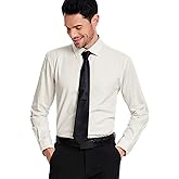 LUIGRAD Men’s Dress Shirt Stretch Stain Shield Button Down Shirt Long Sleeve Button Up Shirt