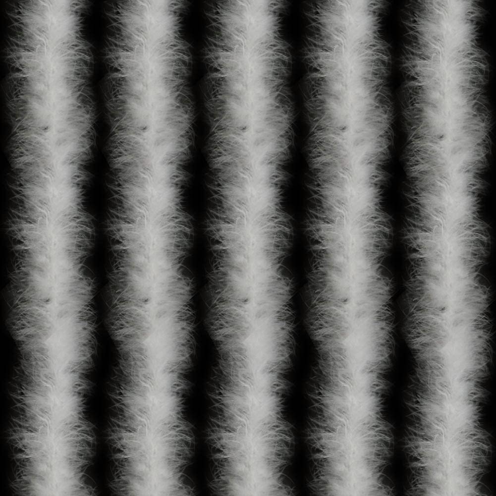 WINOK 5PCS Christmas Tree White Garland Fluffy Feather Boa, 2M White Feather Ribbon Strip for Xmas Tree Decoration Xmas Party Garland Decor