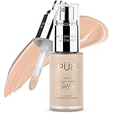 PÜR MINERALS 4-in-1 Love Your Selfie Foundation & Concealer - Longwear Full Coverage Liquid Makeup Foundation with Hydrating Blend for Refined-Looking, Natural Beauty Glow, Skin Texture & Tone