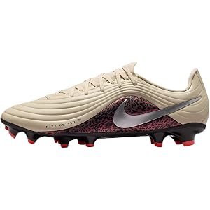 Nike United Tiempo Maestro Academy Multi-Ground Low-Top Soccer Cleats (Fossil/Burgundy Crush/Metallic Silver)