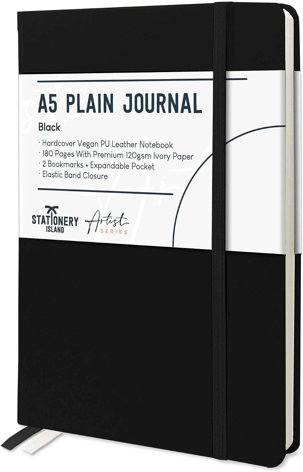 Stationery Island A5 Unlined Notebook Hardback 180 Pages 120gsm Paper
