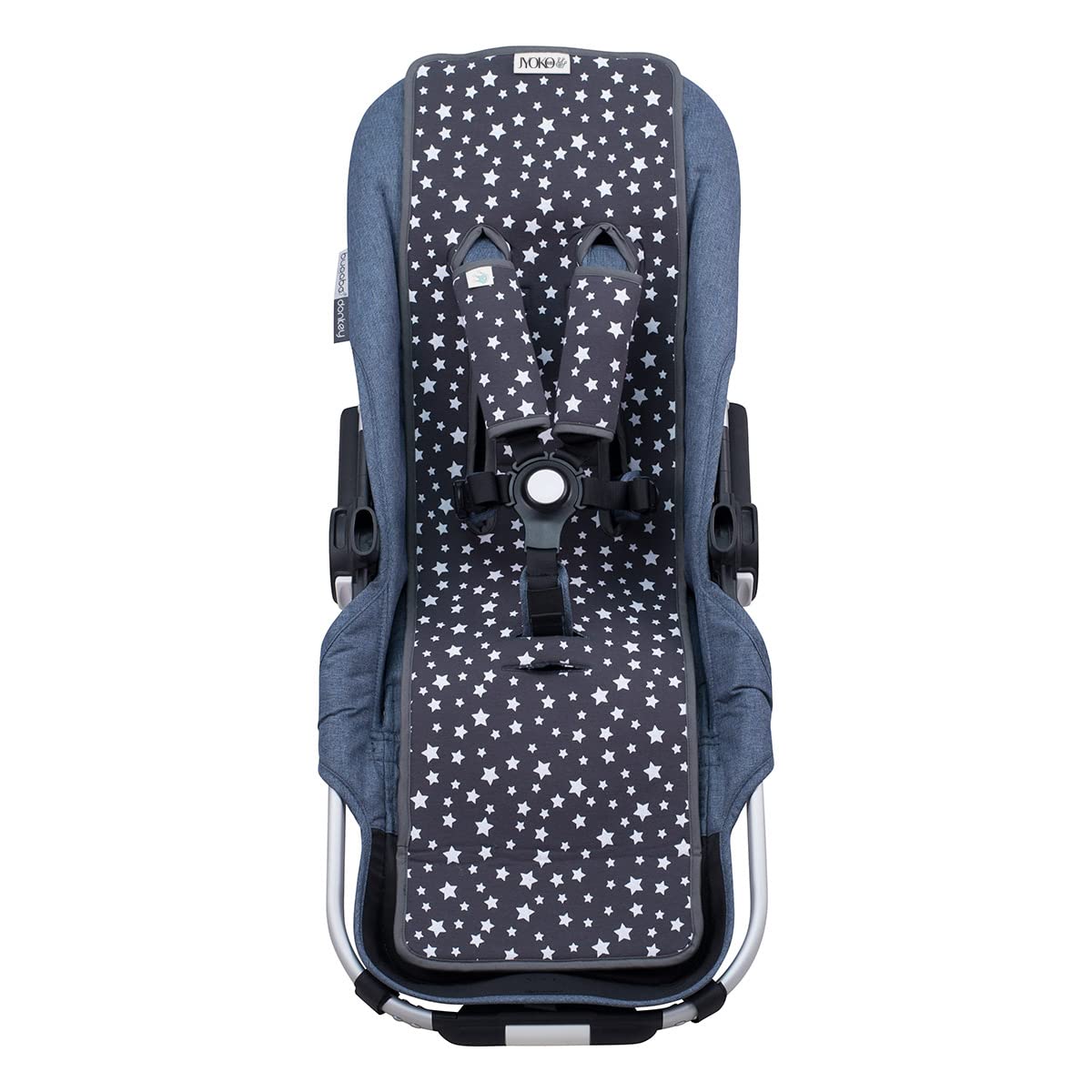 JYOKO Kids Cotton pram Liner for Stroller Twin (Winter Sky)